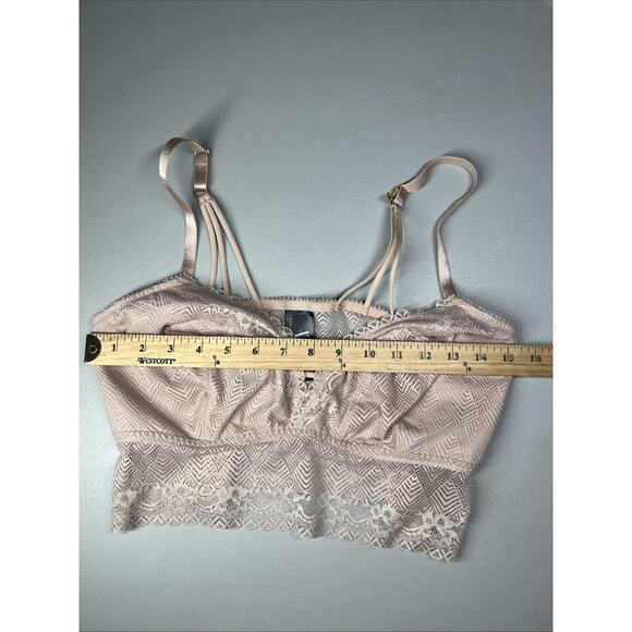 Ashley Graham Lace Bralette Size 1X Convertible Strap Sparking Champagne - Picture 3 of 7